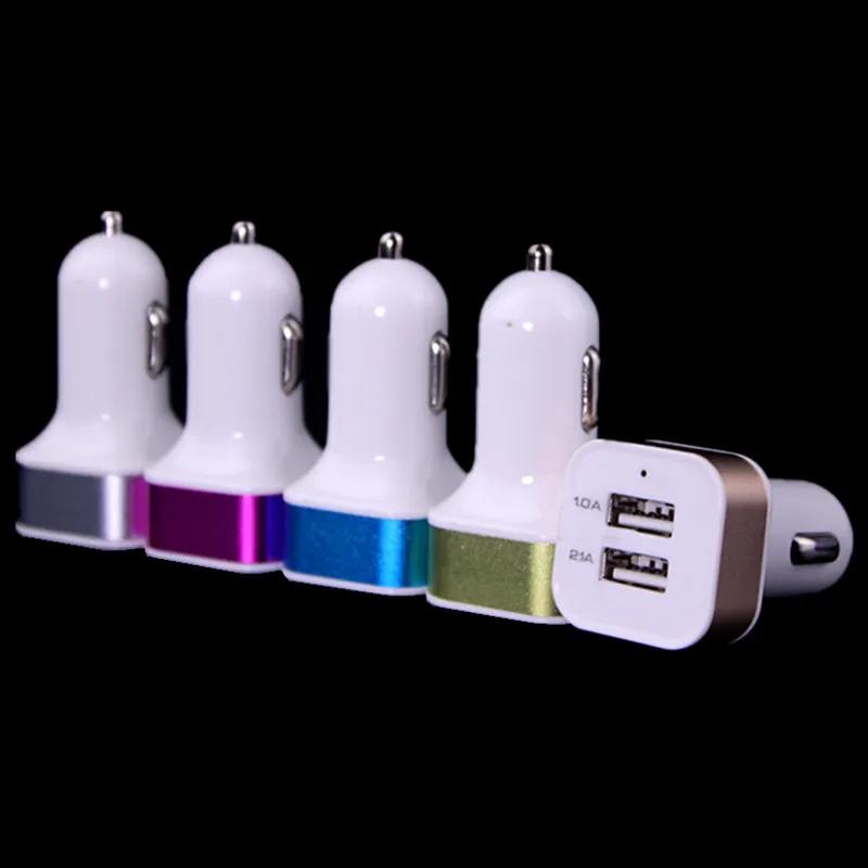 Car charger Dual Usb Adapter 2.1A Smart chargers for Iphone Samsung Phone car charging accessories