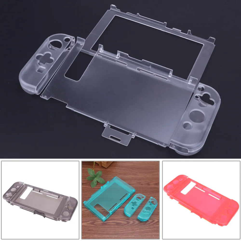 Housse de protection en cristal léger 4 couleurs pour console Nintendo Switch NS et étui de jeu de contrôleur