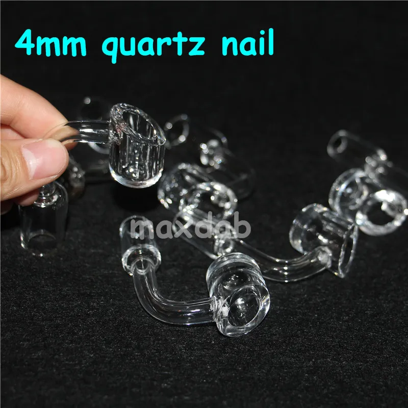 Atacado Quartz Banger Fabricante 14mm 18mm masculino curvo tubo de Quartzo prego para tubulação de água frete grátis