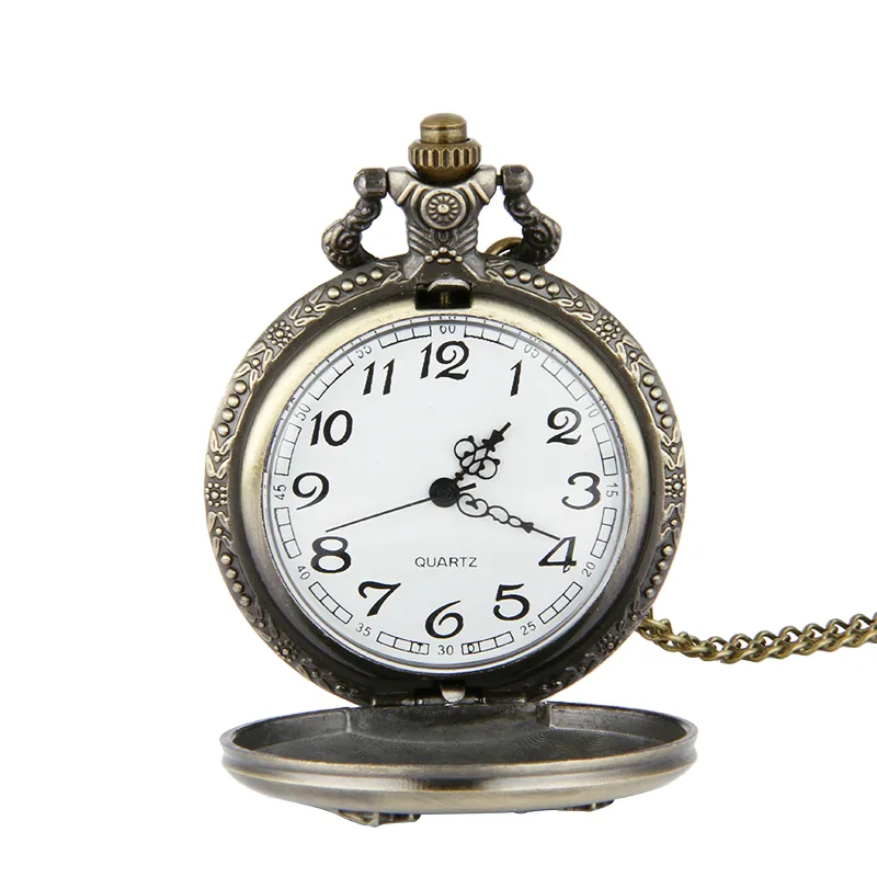 도매 / 고전 더블 브리지 포켓 시계 빈티지 회중 시계 남성 여성 골동품 모델 Tuo 테이블 시계 PW146