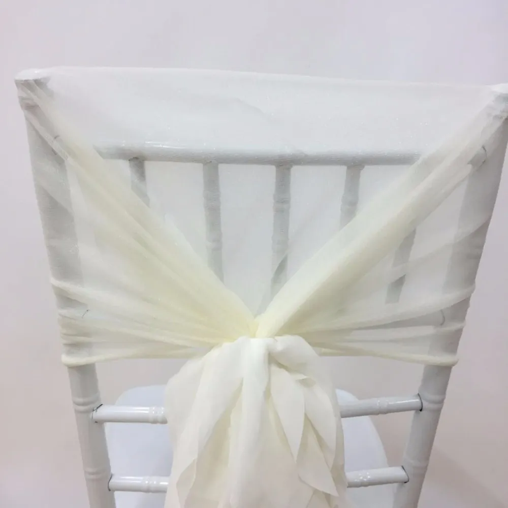 Nuovo Design CREAM COLOR Pre-legato Willow Chair Normale Banchetto Chiavari Sash Sedia con Freely Wedding Decoration