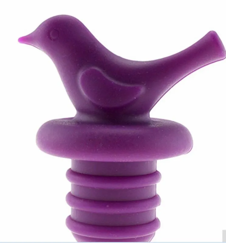 Tappo vino, tappo bottiglia di vino in silicone a forma di uccello perfetto vino, champagne, bevande, accessori bar di sicurezza birra spedizione gratuita