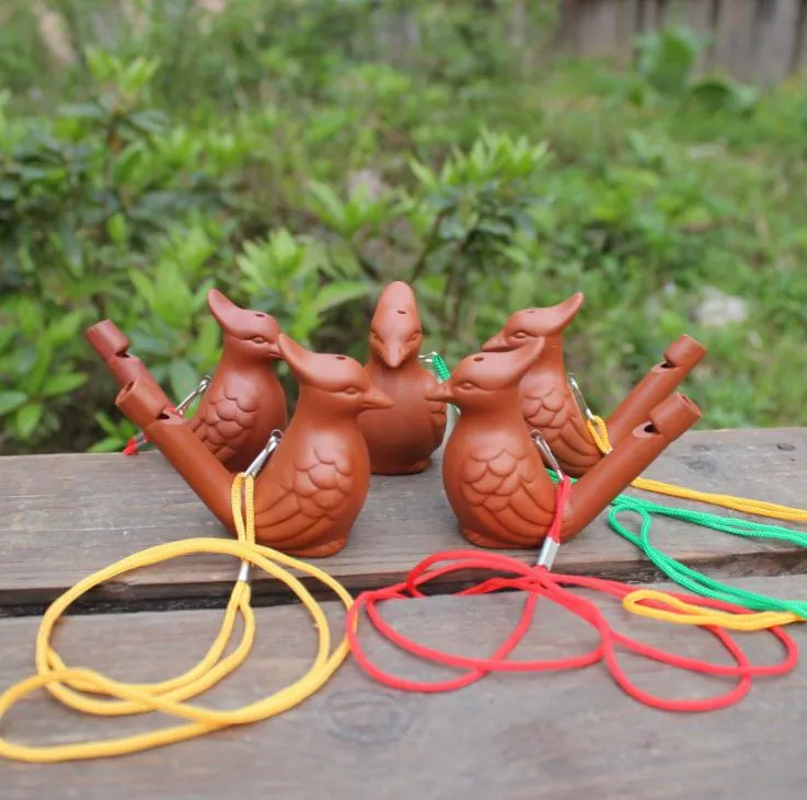 Apito em forma de pássaro de Artes e Ofícios de Cerâmica Criativa Kid Brinquedos de Presente de Água Ocarina Venda Quente SN1772