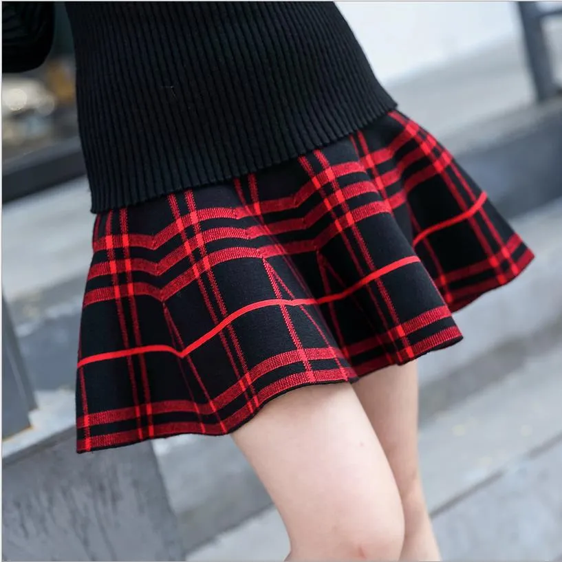 Étudiants plaid jupe rouge filles tutu bébé jupe noël arc-en-ciel enfants jupes tutu jupe moelleux pour fille danse robe de bal de parti