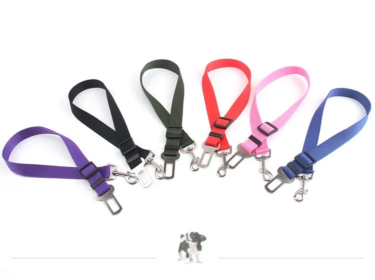 Nouveau chien animal de compagnie voiture sécurité ceinture de sécurité pince de siège ceinture de sécurité harnais de retenue laisse réglable collier de voyage chien ensemble ceinture