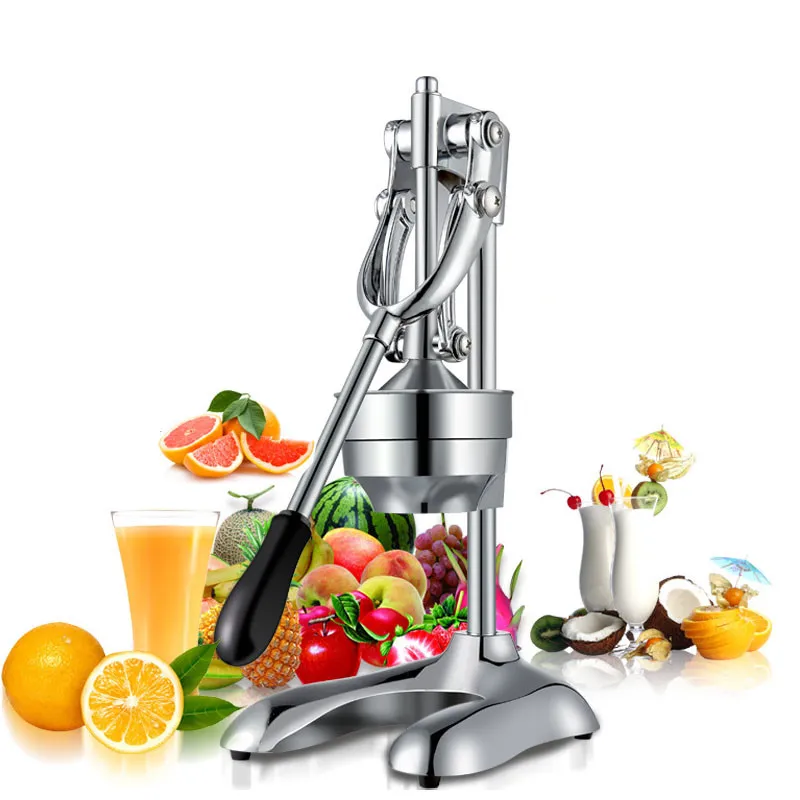 2 st Rostfritt stål Hushållsbymmet Manuell Orange Juicer Maskin Hand Tryck Maskin Orange Lemon Grape Juicer