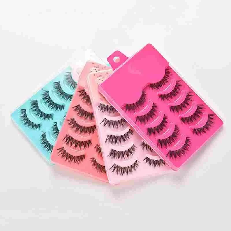 False Strip Lashes Beauty Essentials False Eyelashes Set Hand Made Crisscross Hand Made Crisscross Eye Lash Extension Tools