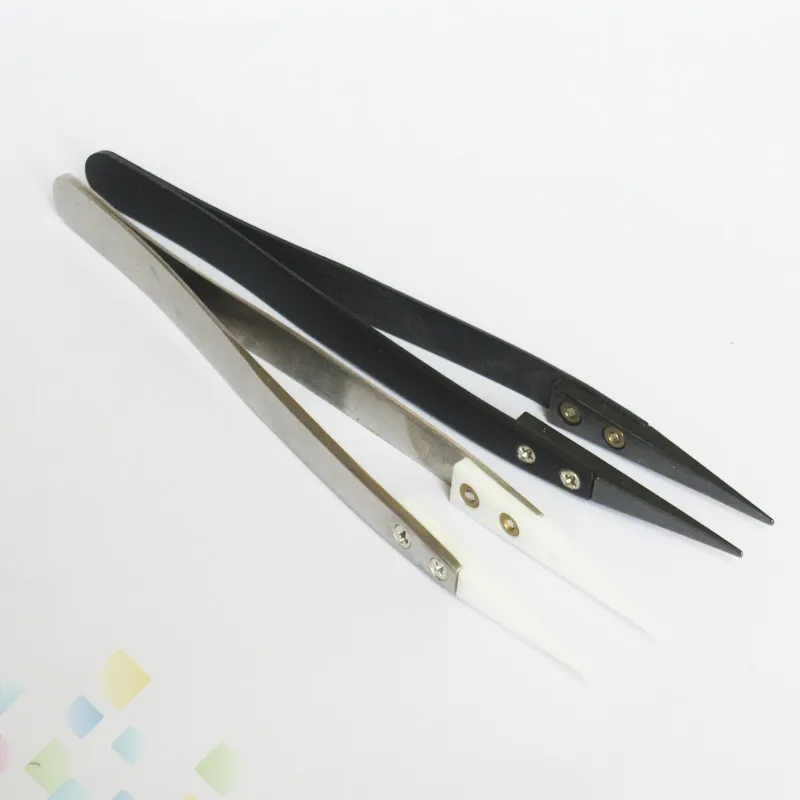 Ceramic Tweezer Coil Jig build Ceramic Tip Tweezers Tweezer Smoking Accessories Stainless Steel material DHL Free