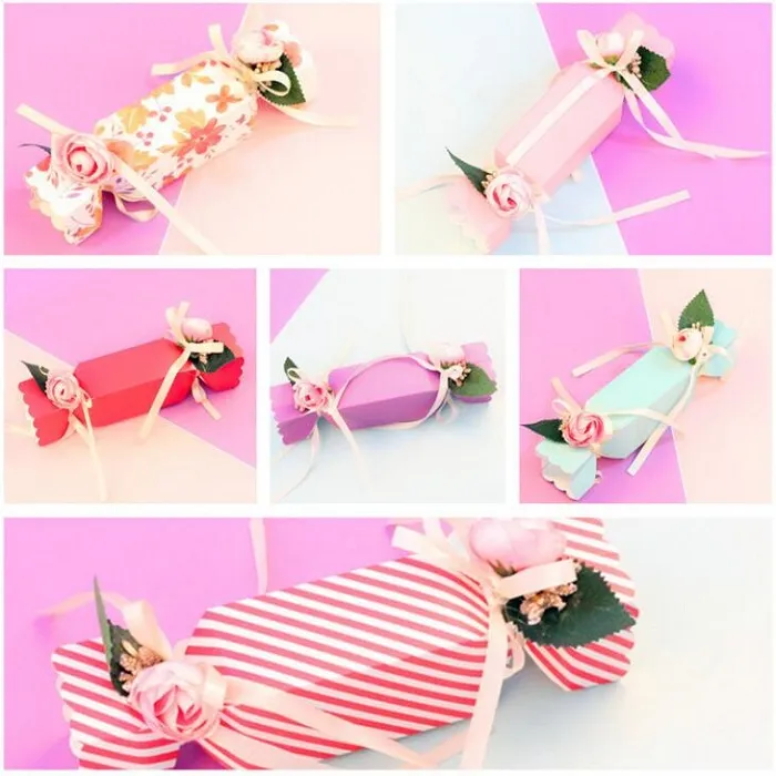 Cute Ribbon Candy Box Gift Bag For DIY Crafts, Baby Showers, Birthdays ...