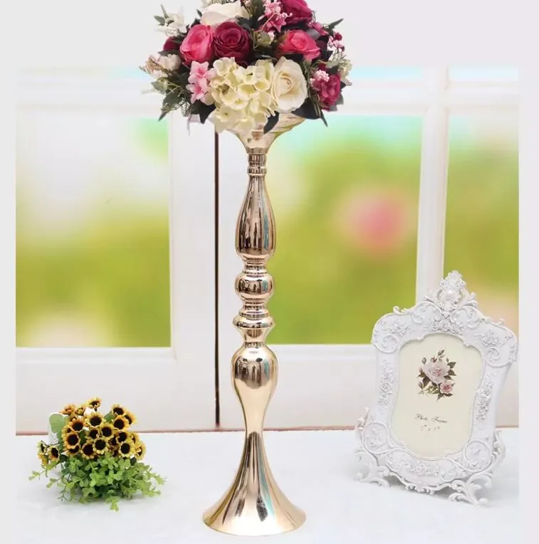 3 Renkler 50 cm / 20 "Metal Mumluk Mum Sopa Parti Dekorasyon Düğün Centerpiece Olay Yol Kurşun Çiçek Standları Raf Vazo