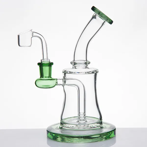 Verre Bong Cintre Narguilé Accessoires Fumeurs avec 4 Couleurs 14mm Mâle 2mm Épaisseur Quartz Banger Nail Dab Rigs