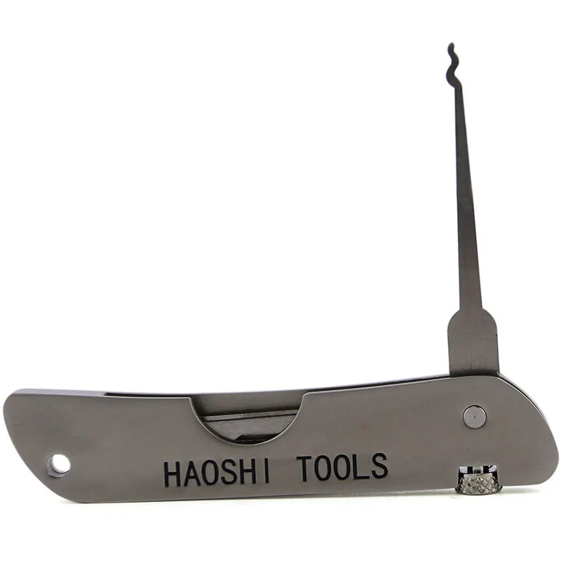 Haoshi Jackknife Lock Picking Set Portable Multitool Pick Set in Your Pocket Keychain Lock Pick Set for 6459305
