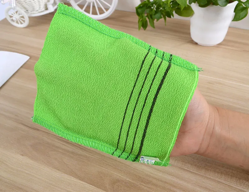 18 * 12 CM Rękawica Typ Dwustronny Ręcznik do kąpieli Złuszczanie Kąpiel Washcloth Prysznic Myjnia Ściereczki Martwe Ręczniki do łazienki WX9-449