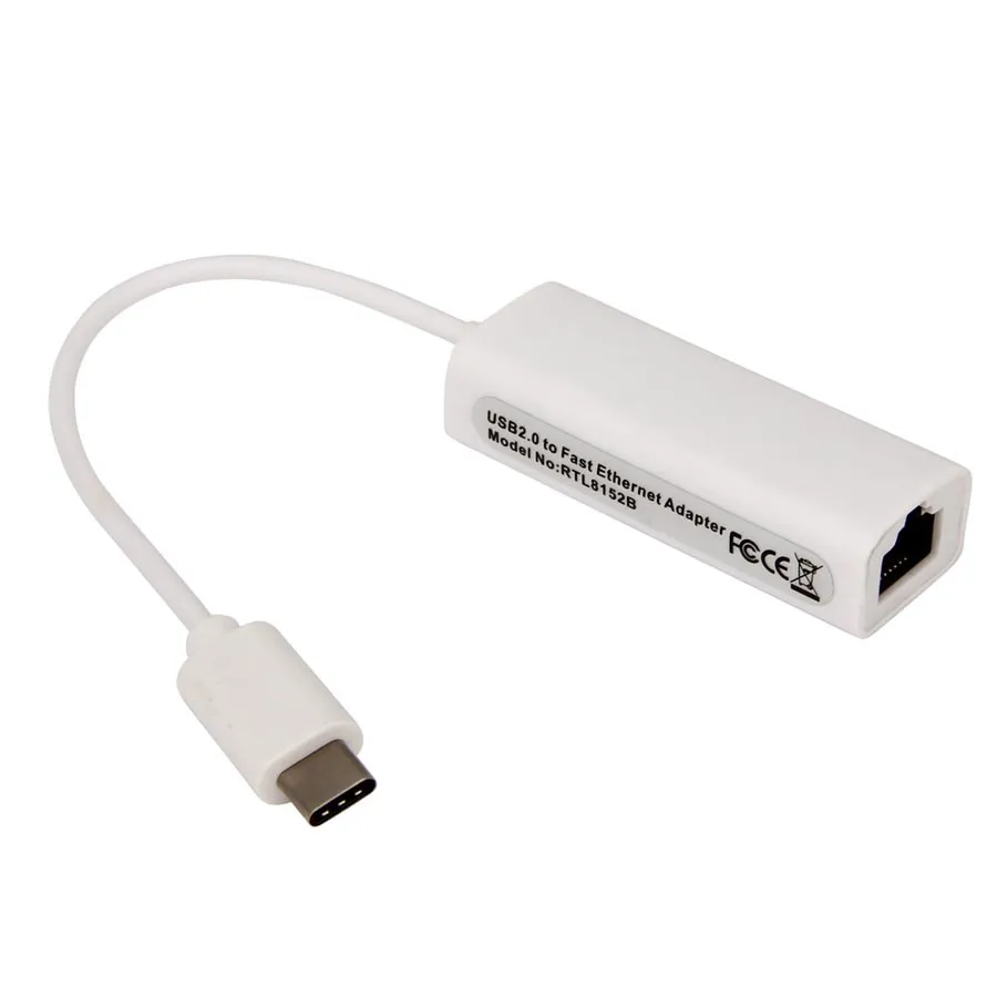 USB 3.1 Type-C a RJ45 100M LAN Ethernet 10/100 Rete Gigabit via cavo Internet via cavo USB3.0 Hub