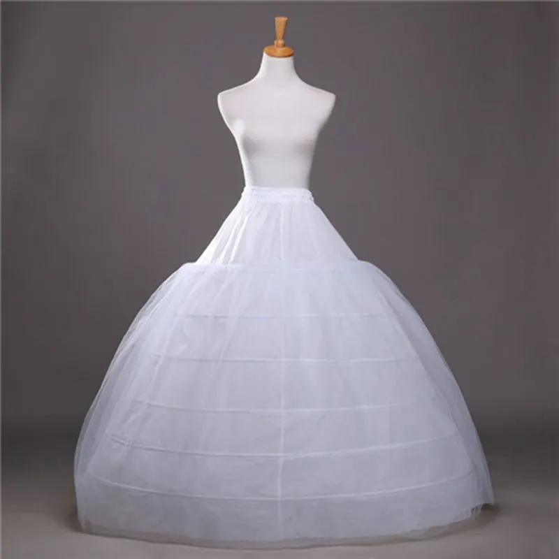 2018 SoDigne vestido de baile anáguas para vestidos de casamento elástico 6 aros de uma camada vestido Underskirt Crinolina acessórios de casamento