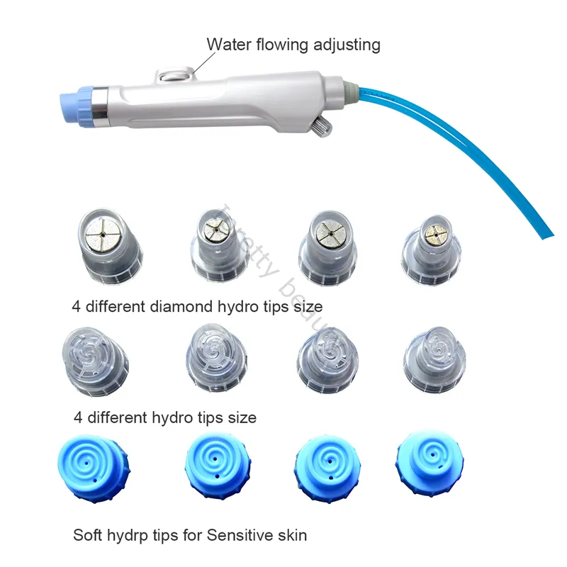 Kore tarzı 5 inç 1 soğutma RF mikro akım yüz asansör ultrasonik masaj hidrafasiyal mikrodermabrazyon hidro aqua soyma yüz makinesi