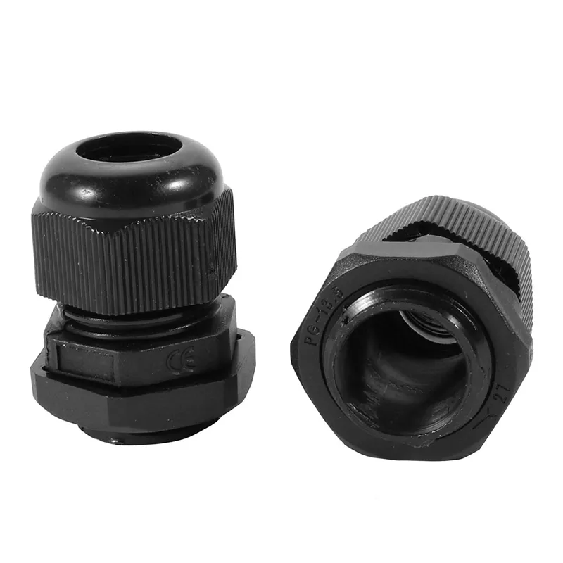 Cable Glands Suyep PG13.5 Black White Waterproof Adjustable Nylon Connectors Joints With Gaskets 6-12mm For Electrical Appliances