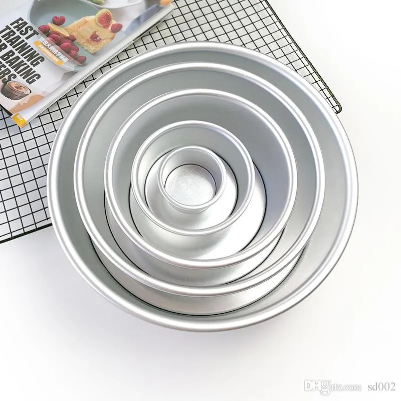 Aluminiumlegering Bakning Mögel Inte Rostig Sturlig Round Cake Mögel Korrosionsbeständigt Hem Köksredskap Silver Toppkvalitet 16HD5 BB