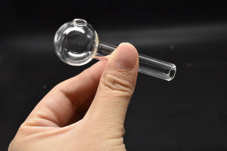 7cm Cheap pipe Pyrex Oil Burner Pipe Glass Tube Water Pipes Oil Nail Smoking Hand Pipes Thick Glass Pipe for Bong