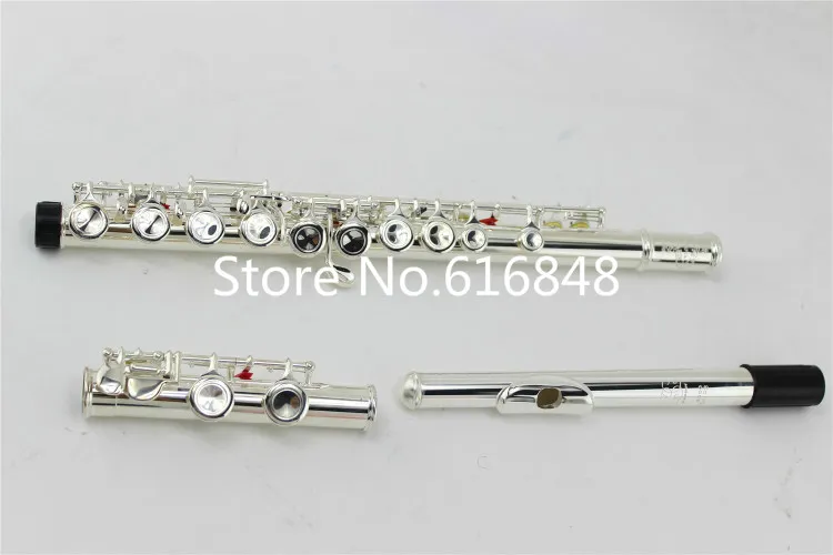 フルート楽器 16 クローズドホール銀メッキフルート C キーフルート