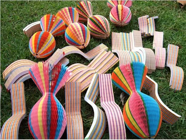 Magic Vase Paper Hats Handmade Folding Hat for Party Decorations Funny Paper Caps Travel Sun Hats Colorful5966269