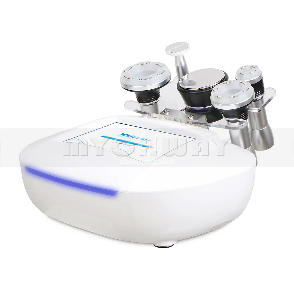 Mest effektiva 5 i 1 Unoisetion Cavitation Body Shaping Flat RF Wrinkle Removal Vacuum RF Massage Salong Använd maskin