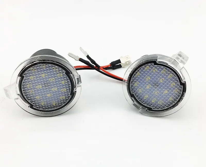 Voor Ford LED Side Mirror Puddle Light Lamp White 18LED voor Explorer Mondeo Edge Taurusp F150 Heritage 2pcs / lot