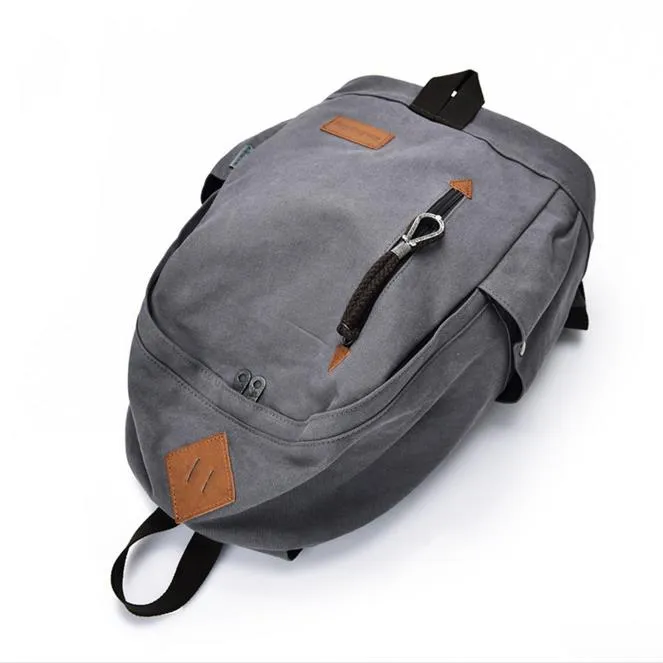 Marque Designer-Nouveau Unisexe Hommes Toile Sacs À Dos Grands Sacs D'école Pour Adolescents Garçons Filles Voyage Ordinateur Portable Sac À Dos Sac À Dos Gris