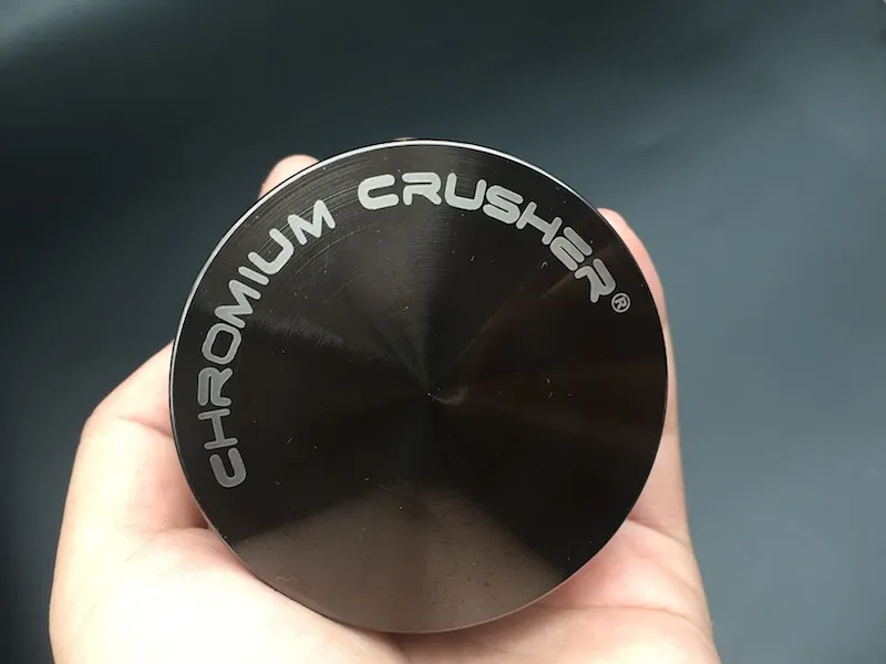 CHROMIUM CRUSHER 분쇄기 63mm 4 조각 아연 합금 허브 분쇄기 담배 흡연 초본 분쇄기 대 날카로운 돌 대 공간 케이스 분쇄기