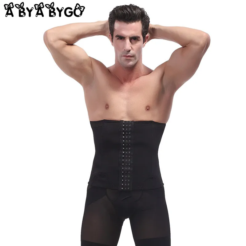 Abyabygo Hombre Cintura Entrenador Cuerpo Shaper Formado Verano Slim Ropa interior Pulta Abdomen Shaper Hot Belly Adelgazante Shapewear para hombres