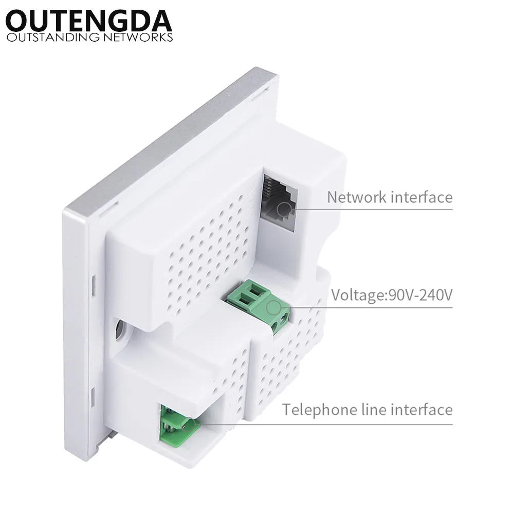 ORIGENGDA 150 Mbps en la pared AP para el hotel inteligente Embedded Access Point Wi-Fi Wireless Poe Ruter Wireless Ruter Repetidor blanco