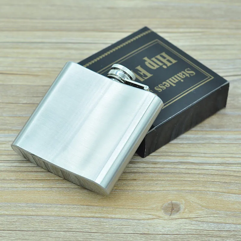 Erkek 5oz Paslanmaz Çelik Hip Flask Viski Likör Şarap Şişesi Cep Konteynerleri Rus Flagon Şişeler Seyahat için Huni ile