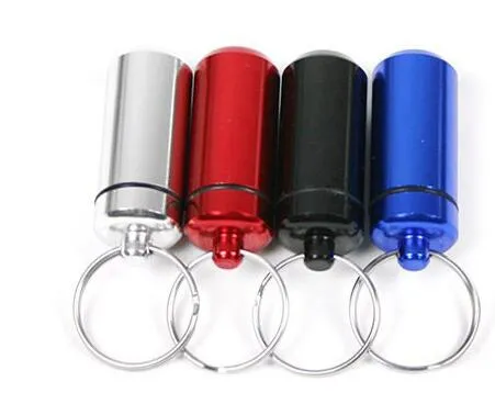 2000 pz/lotto spedizione veloce colorato mini alluminio impermeabile micro scatola portabottiglie contenitore portachiavi portachiavi bottiglie