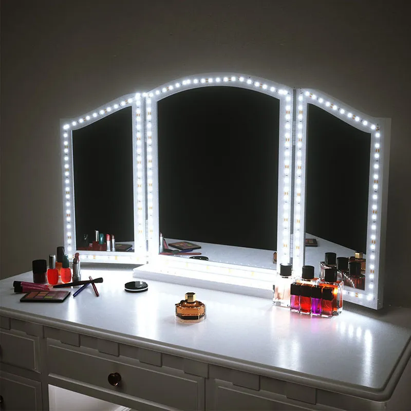 14 Pcs Led Makeup Mirror Lights Dimmable Touch Control Vanity Mirror Lights  Bathroom Mirror Light with Usb Cable Led Strip Lights Dressing Mirror