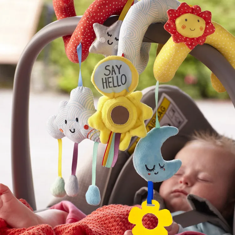 Jouet pour bébé berceau tournant autour du lit poussette en spirale jouant jouet tour de voiture suspendu hochets pour bébé jouets mobiles Bebe 0-12 mois