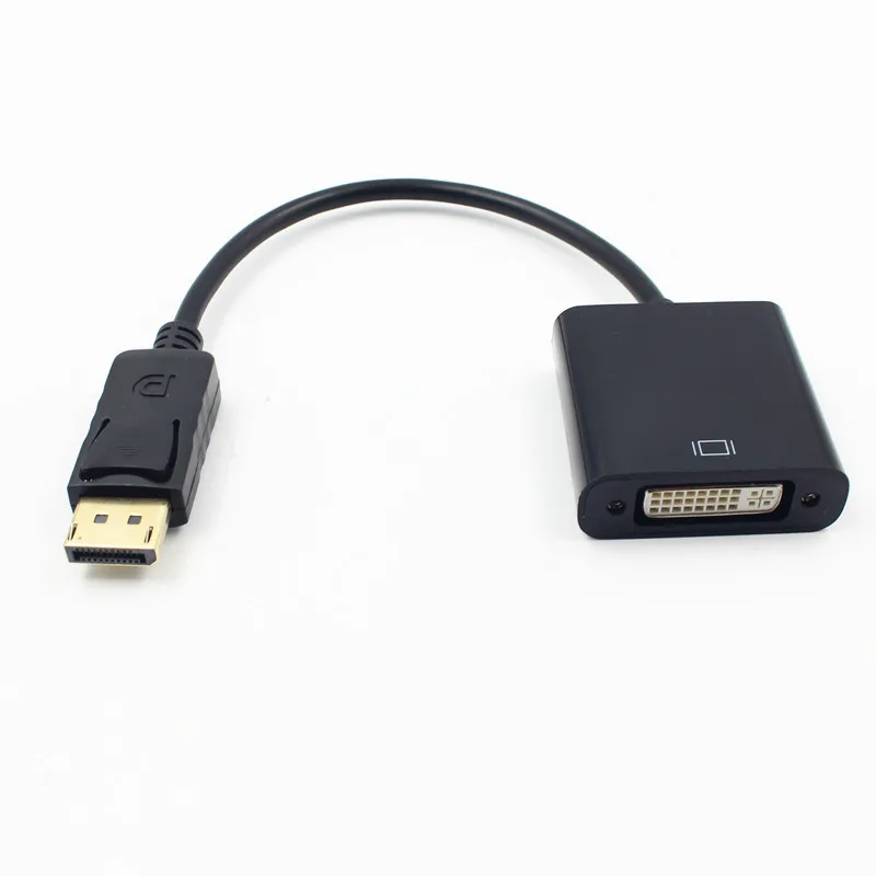 موانئ دبي إلى DVI محول DisplayPort ومنفذ شاشة إلى DVI محول ذكر إلى أنثى 1080P محول الكابل لعرض مراقب العارض