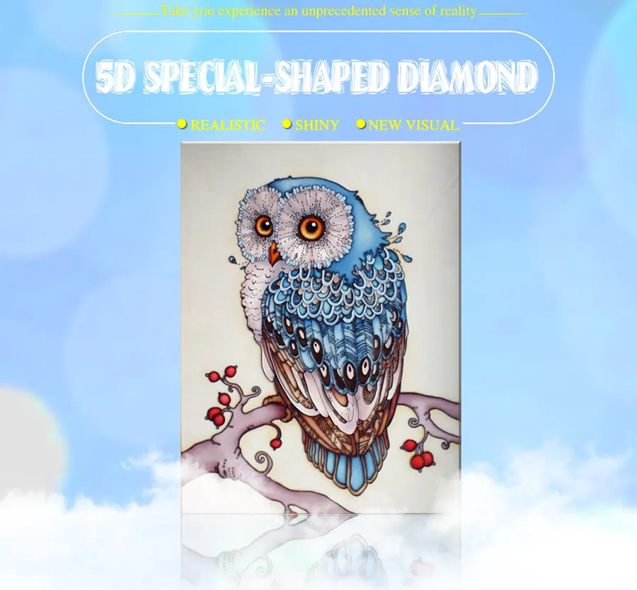 Full,Diamond Embroidery,Animal,Owl,5D,Diamond Painting,Cross Stitch,3D,Diamond Mosaic,Needlework,Crafts,Christmas,Gift