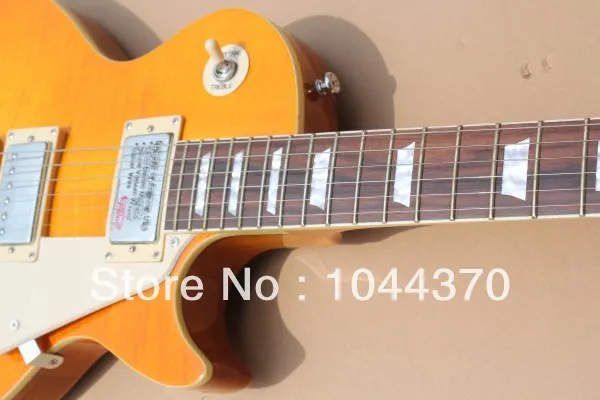 2013 New Arrival Custom Shop LP Guitar natural Wood color Electric Guitar 