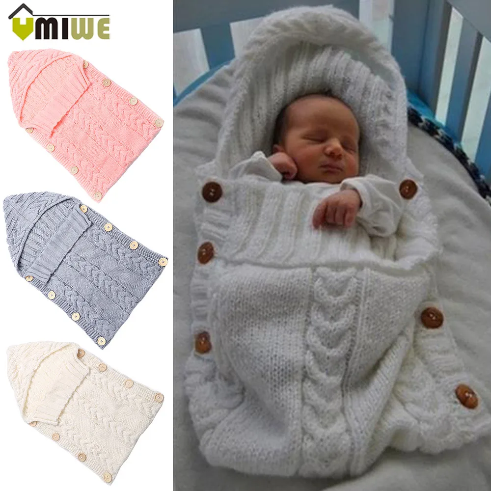 Manta colorida para bebé recién nacido, manta tejida a mano para bebés y  dormir , dormir, envoltu marrón Sunnimix Saco de dormir ropa de época