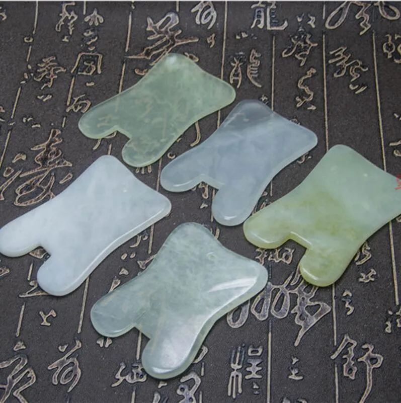 Moderna Natural Jade Stone Guasha Gua Sha Board Forma Quadrada Massagem Massageador de Mão Relaxamento Cuidados com a Saúde Ferramenta de Beleza