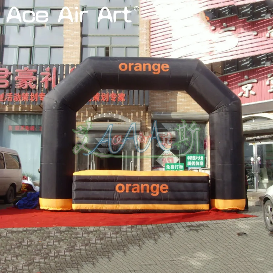 Vente entièrement arc gonflable Bar kiosk stand avec compteur de bar avec un bureau de bar pour la publicité et la fête