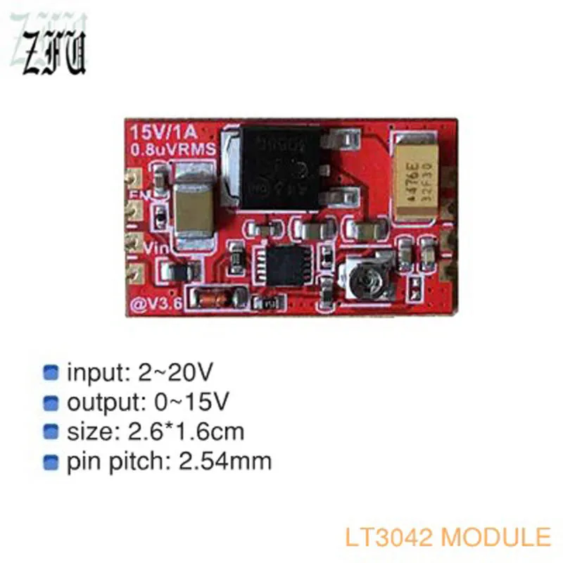 Freeshipping 저잡음 LT3042 선형 레귤레이터 전원 공급 장치 보드 3.3V 5V 12V DC 컨버터