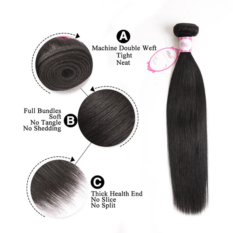 9A Onverwerkte Brazilian Straight Maagdelijk Haar 3036 Inch Beschikbaar Braziliaanse Human Hair Extension Steil Haar Weave Bundels Lon7099756