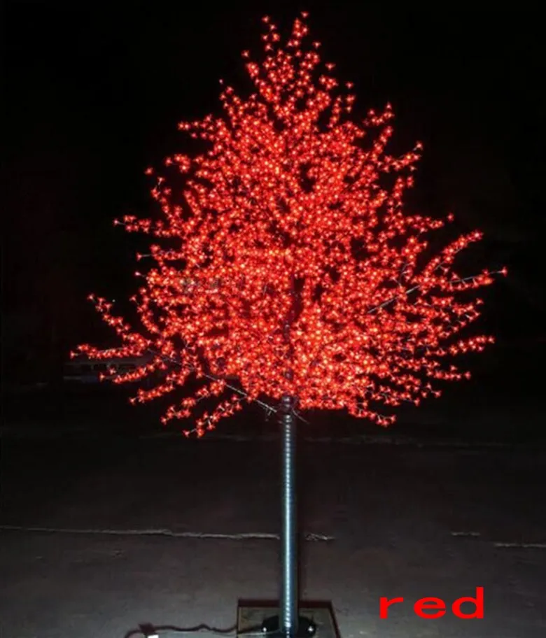 1.5m ~ 3m Shiny LED Cherry Blossom Christmas Tree Lighting Waterproof Garden Landscape Decoration Lamp For Wedding Party Christma