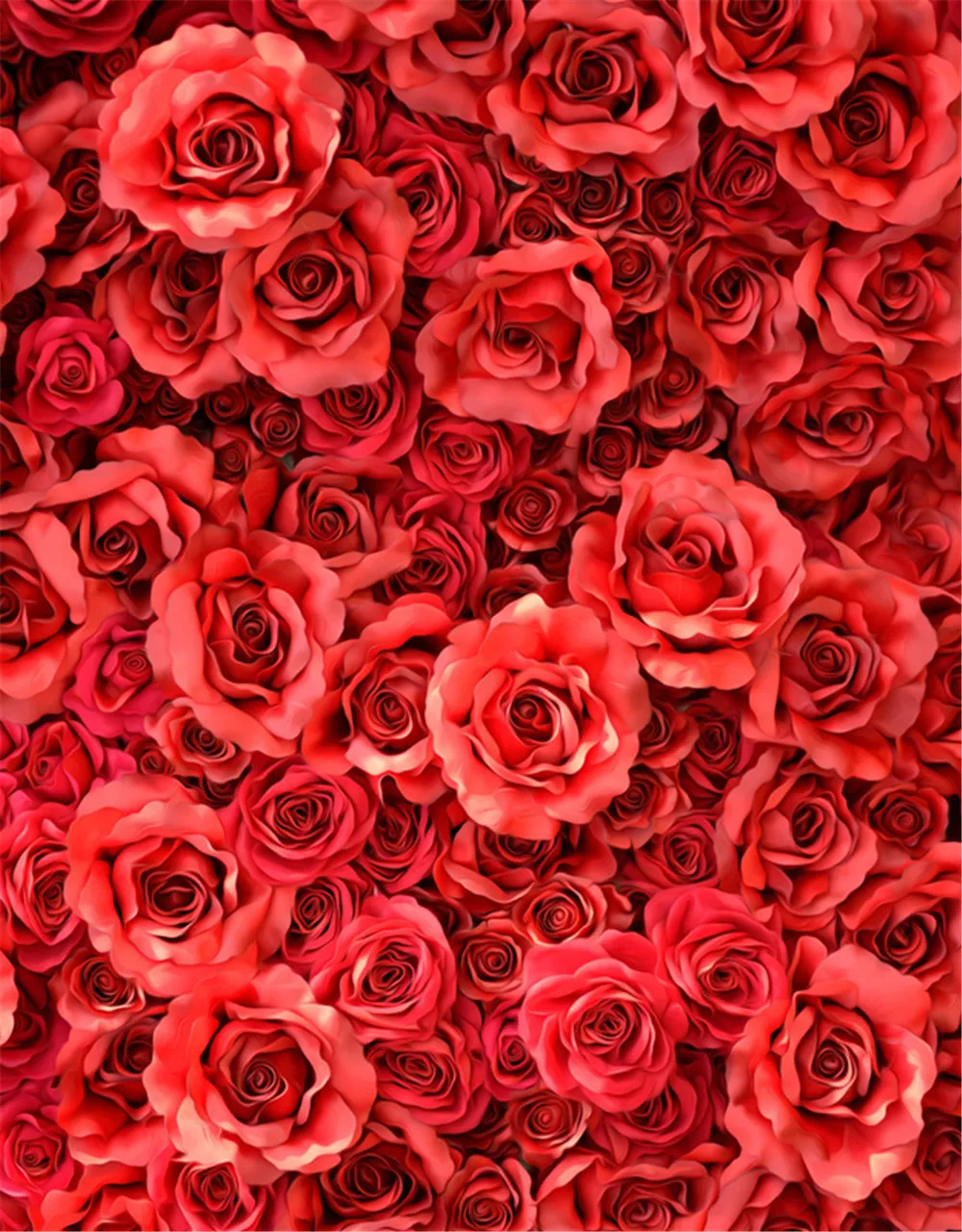 Dijital Baskılı Kırmızı Güller 3D Fotoğraf Zemin Bebek Çocuklar Yenidoğan Fotoğraf Sahne Sevgililer Günü Çiçek Duvar Düğün Photobooth Arkaplan