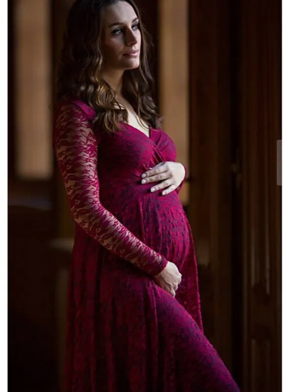 Pregnancy Photo Dress, Lace Maternity Gown Maxi ... From Angel_1314, $24.83  | DHgate.Com