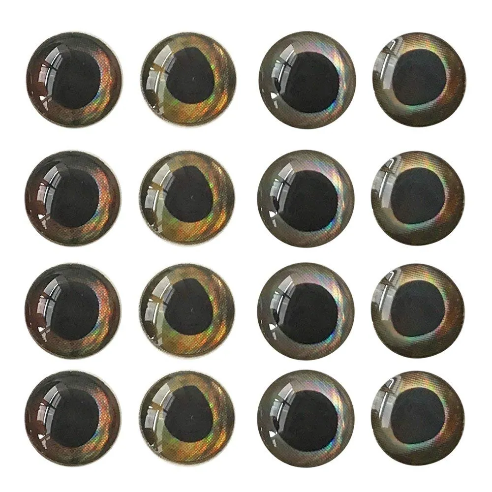 Yeux de pêche accessoires de pêche 3-10mm yeux de leurre de pêche 4D yeux holographiques bricolage montage de mouches gabarits artisanat poupée