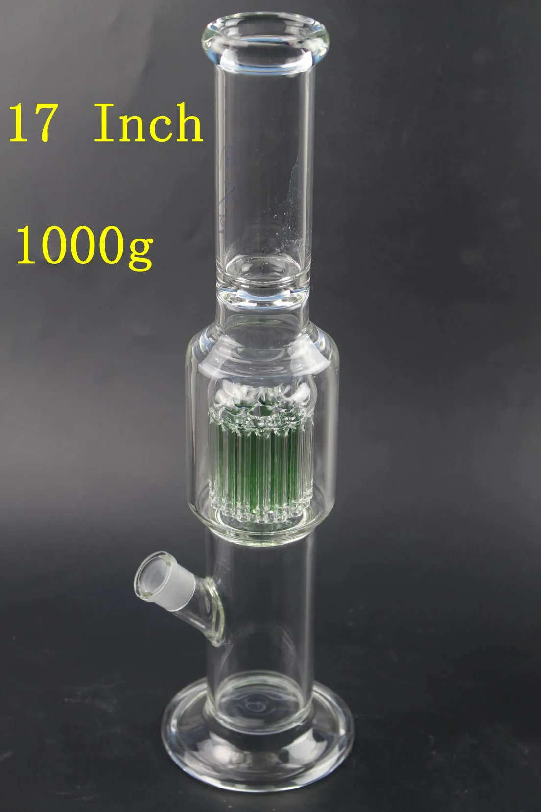 17 inch Super Size Straight Bong 18.8mm Female Joint Jellyfish Perc Glass Water Pipes Smoking Bubbler Oil Rigs Factory Direct Hookahs
