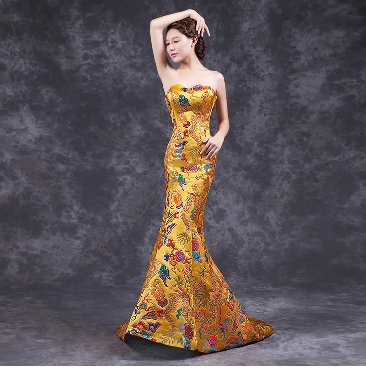 Gold chinese dress outlet