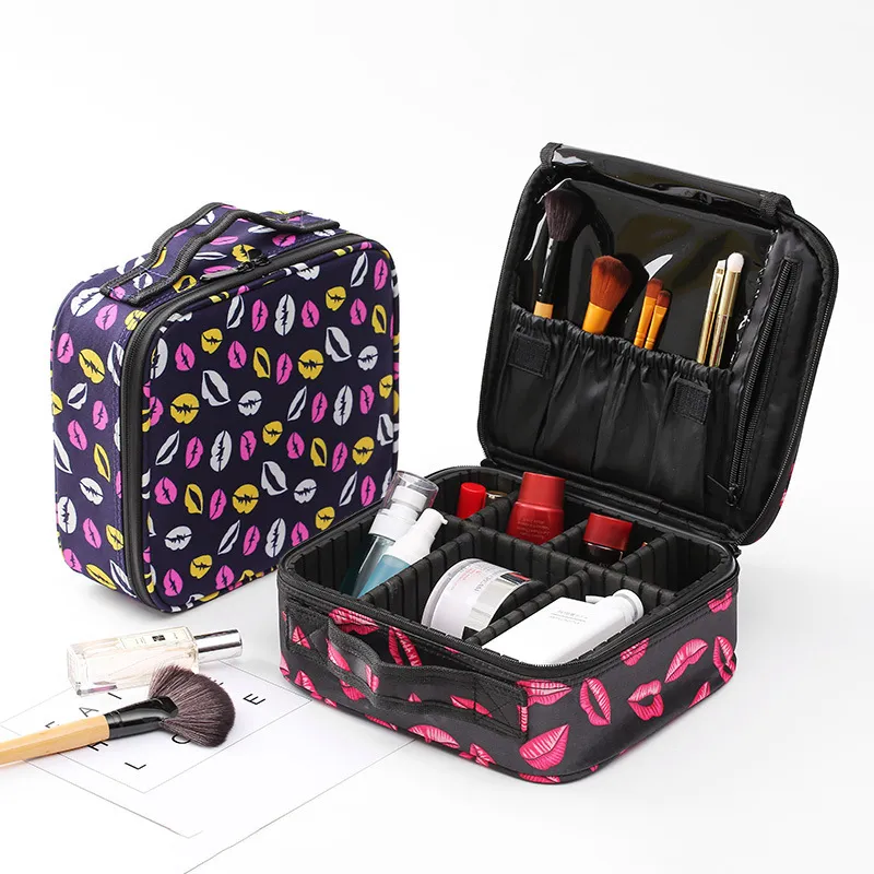 プロの虚栄心化粧品バッグオーガナイザー女性旅行メイクアップケースビッグ容量化粧品スーツケースのためのメイクアップJXSLTC Neceser